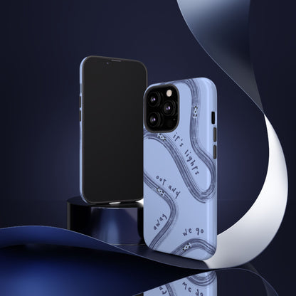 Blue Lights Out F1 Phone Case Design, Trendy F1 Gift, Formula 1 Gift, Cute F1 Phone Case, Unique Formula One Phone Case