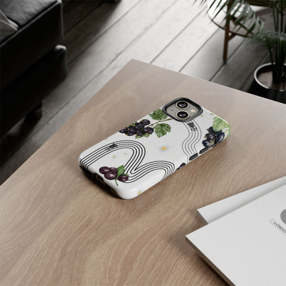 F1 Cadillac and Black Currants Phone Case, Trendy F1 Gift, Formula 1 Gift, Cute Fruit F1 Phone Case, Unique Phone Case