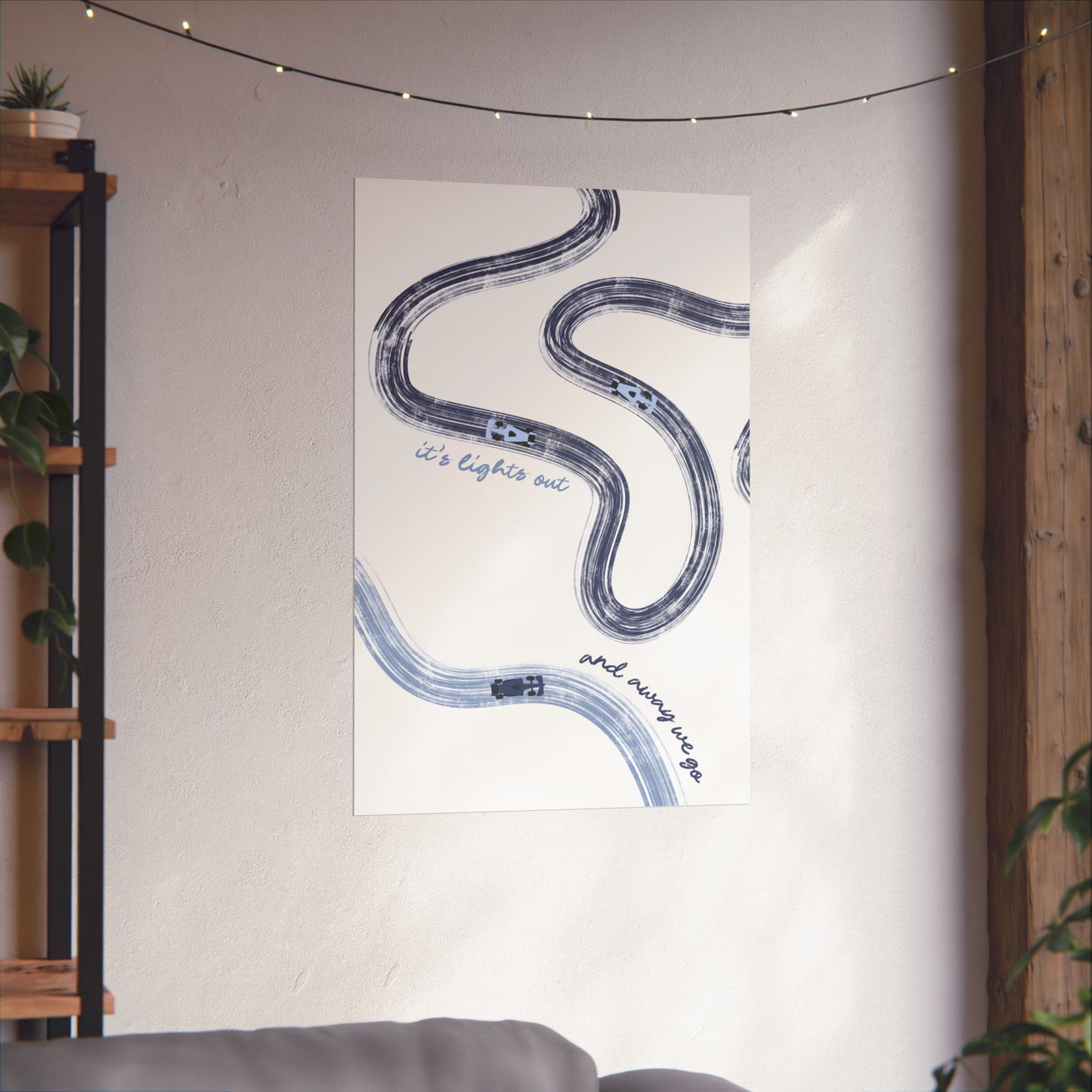 Blue F1 Matte Vertical Poster | F1 Giclée Art Print (US SIZING)