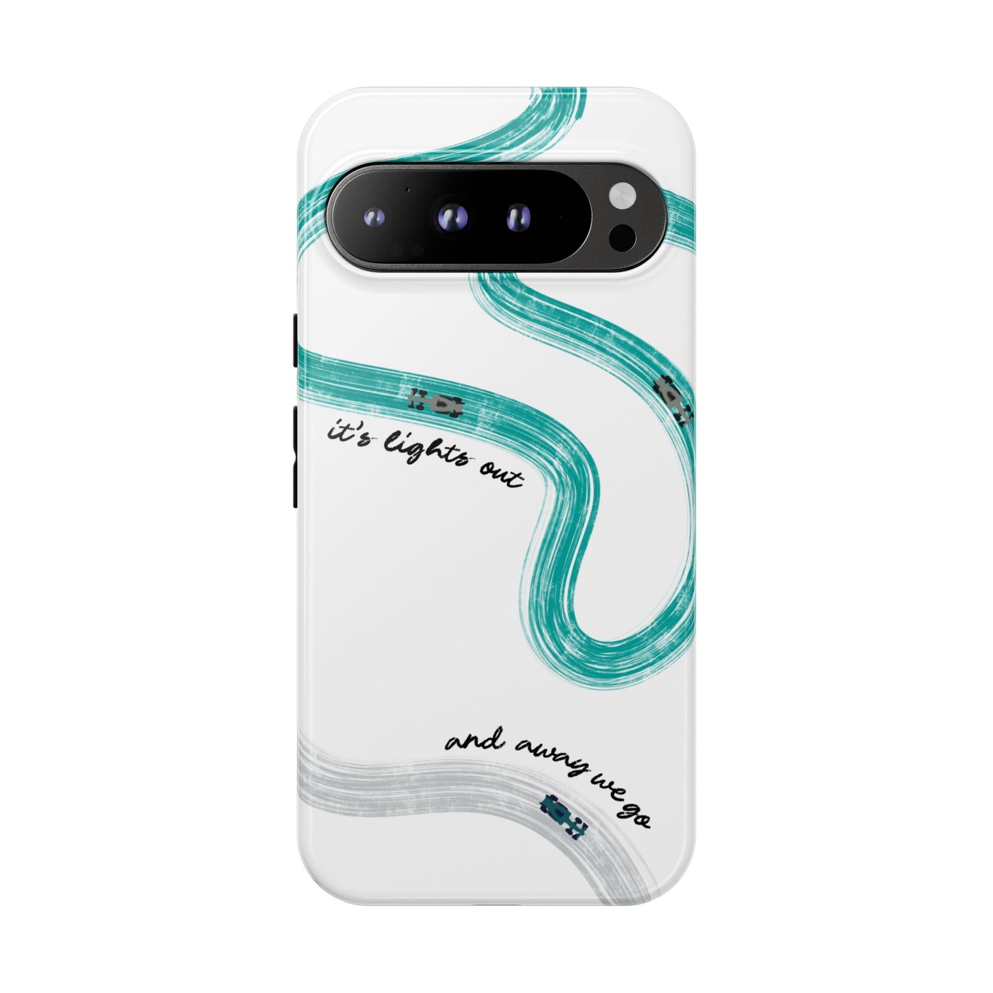 Mercedes F1 Phone Case Painted "its lights out and away we go", Trendy F1 Gift, Formula 1 Gift, Cute F1 Phone Case