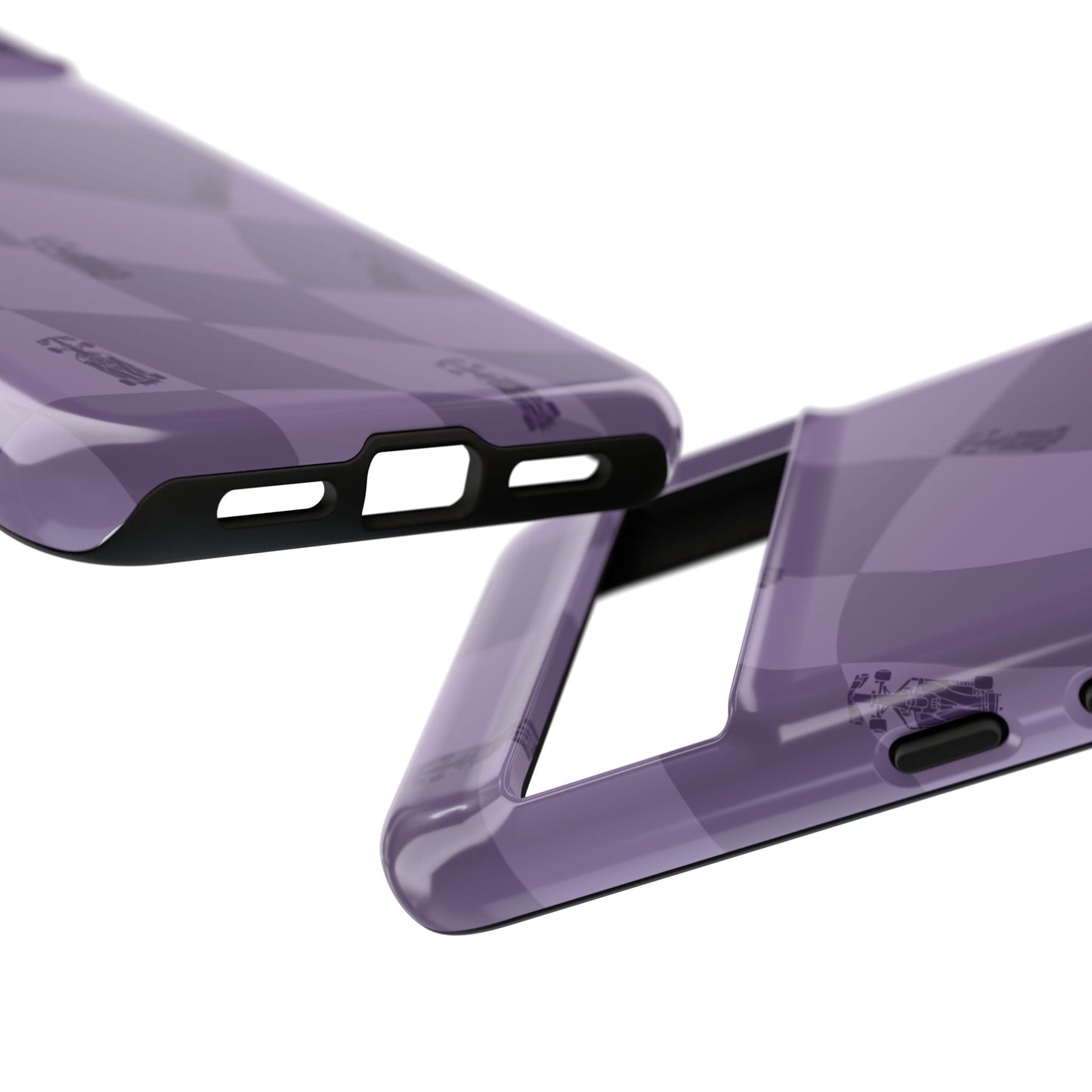 F1 Phone Case Purple Checkered Design, Trendy F1 Gift, Formula 1 Gift, Cute F1 Phone Case, Unique Formula One Phone Case