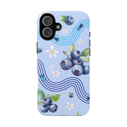 Blue F1 Williams and Blueberries Phone Case, Trendy F1 Gift, Formula 1 Gift, Cute Fruit F1 Phone Case, Unique Phone Case