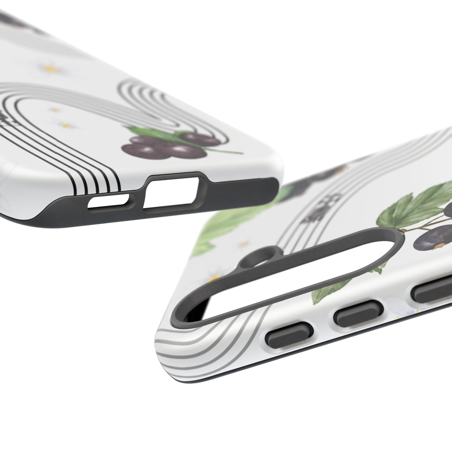 F1 Cadillac and Black Currants Phone Case, Trendy F1 Gift, Formula 1 Gift, Cute Fruit F1 Phone Case, Unique Phone Case