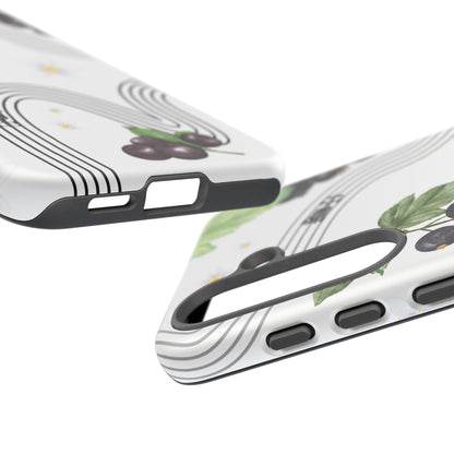 F1 Cadillac and Black Currants Phone Case, Trendy F1 Gift, Formula 1 Gift, Cute Fruit F1 Phone Case, Unique Phone Case