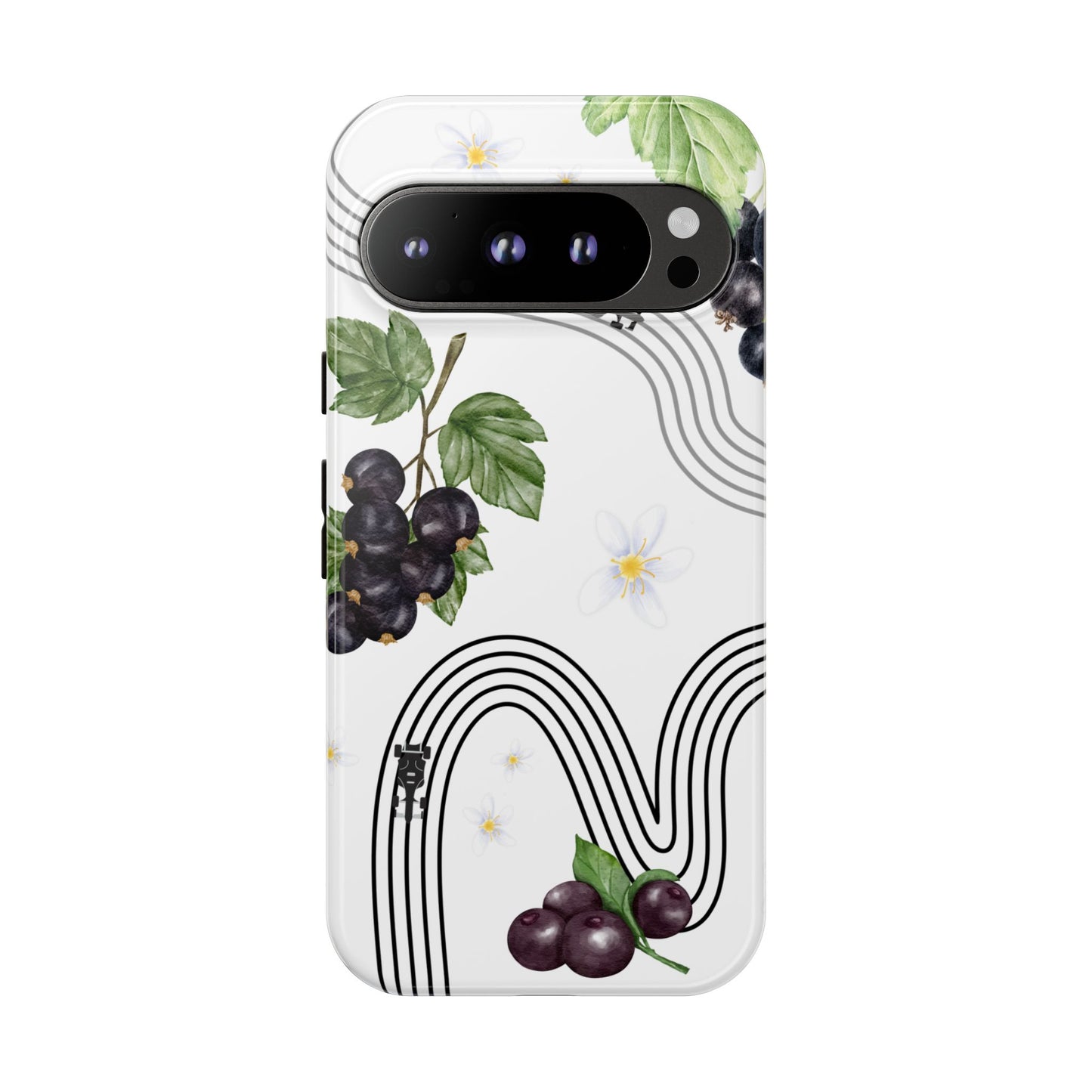 F1 Cadillac and Black Currants Phone Case, Trendy F1 Gift, Formula 1 Gift, Cute Fruit F1 Phone Case, Unique Phone Case