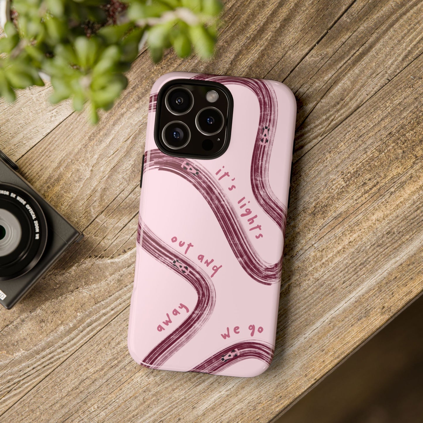 Pink Lights Out F1 Phone Case Design, Trendy F1 Gift, Formula 1 Gift, Cute F1 Phone Case, Unique Formula One Phone Case
