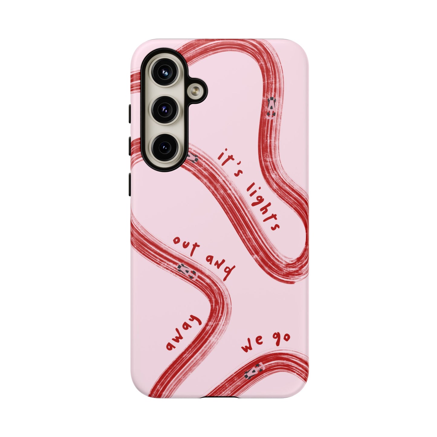 Pink and Red Lights Out F1 Phone Case Design, Trendy F1 Gift, Formula 1 Gift, Cute F1 Phone Case, Unique Formula One Phone Case