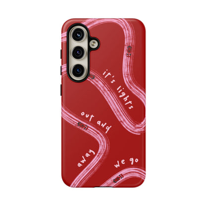 Red and Pink Lights Out F1 Phone Case Design, Trendy F1 Gift, Formula 1 Gift, Cute F1 Phone Case, Unique Formula One Phone Case