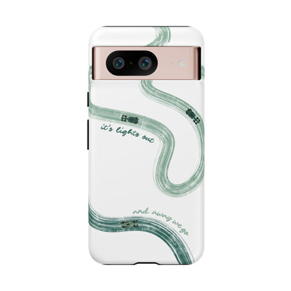 F1 Phone Case Green Painted "its lights out and away we go", Trendy F1 Gift, Formula 1 Gift, Cute F1 Phone Case, Gift for F1 Fans