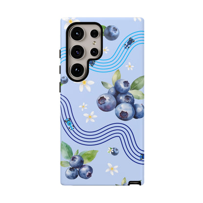 Blue F1 Williams and Blueberries Phone Case, Trendy F1 Gift, Formula 1 Gift, Cute Fruit F1 Phone Case, Unique Phone Case