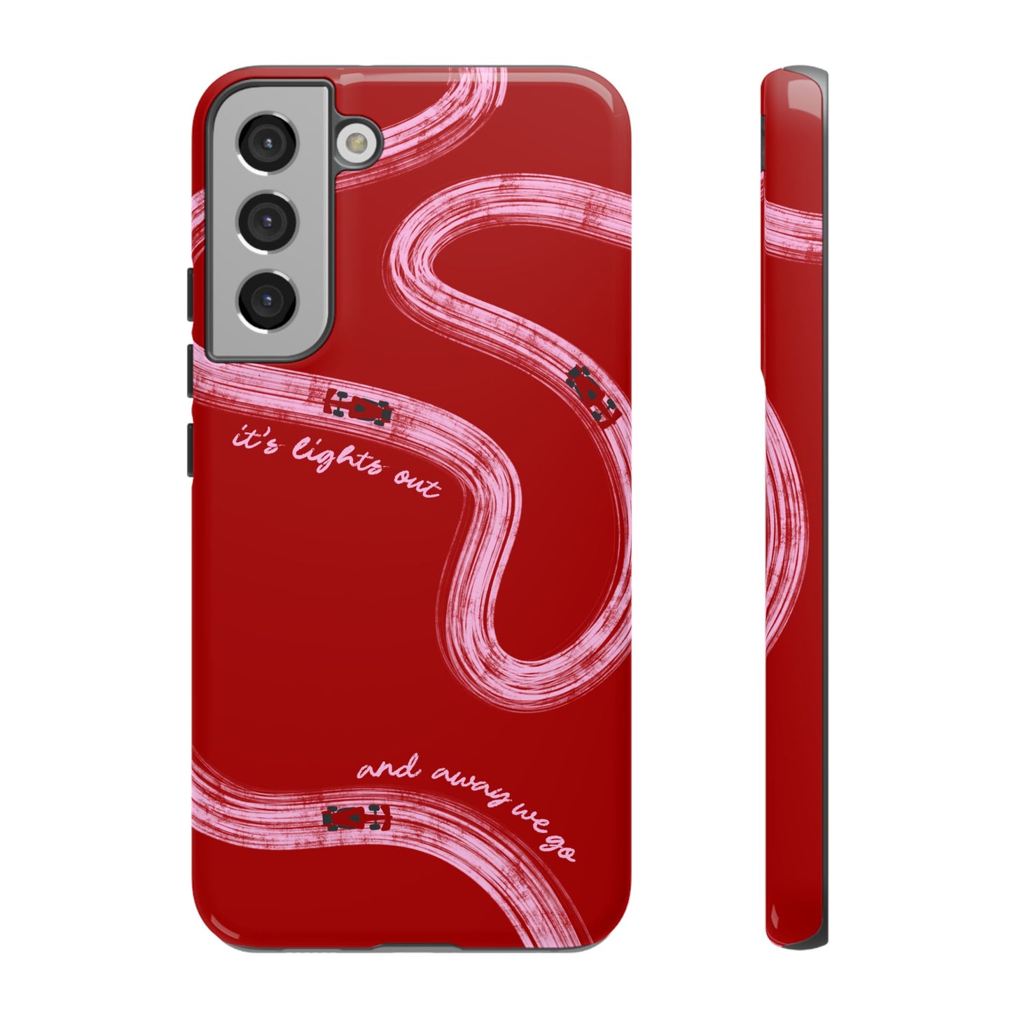 Red and Pink Lights Out F1 Phone Case Design, Trendy F1 Gift, Formula 1 Gift, Cute F1 Phone Case, Unique Formula One Phone Case
