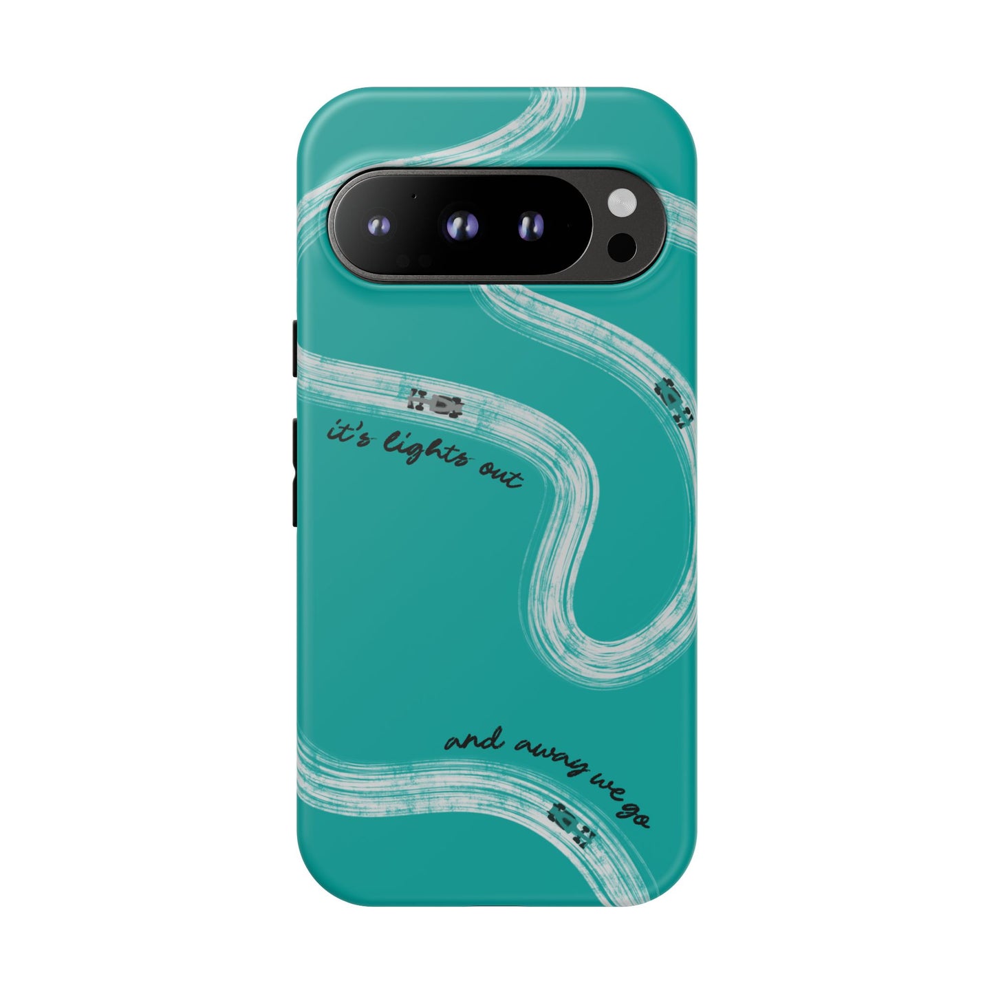 Mercedes F1 Phone Case Painted "its lights out and away we go", Trendy F1 Gift, Formula 1 Gift, Cute F1 Phone Case