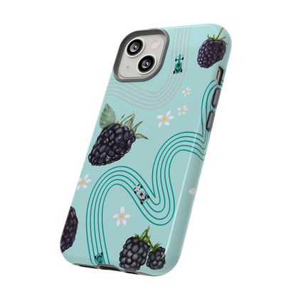 Teal F1 Mercedes and Blackberries Phone Case , Trendy F1 Gift, Formula 1 Gift, Cute Fruit F1 Phone Case, Unique Phone Case