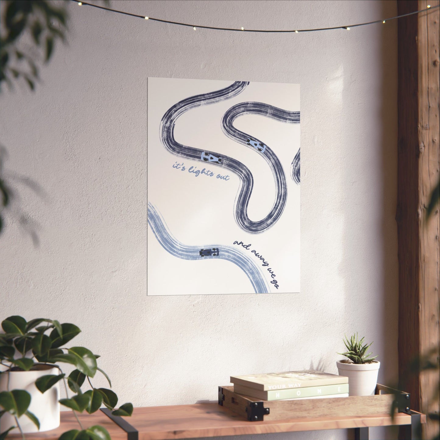 Blue F1 Matte Vertical Poster | F1 Giclée Art Print (US SIZING)
