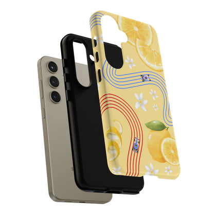 Yellow F1 Racing Bulls and Lemons Phone Case, Trendy F1 Gift, Formula 1 Gift, Cute Fruit F1 Phone Case, Unique Phone Case