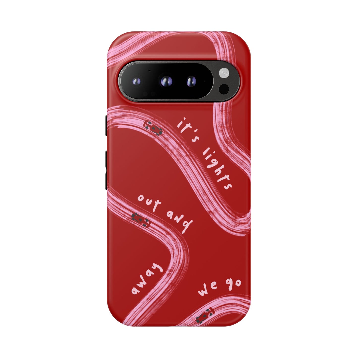 Red and Pink Lights Out F1 Phone Case Design, Trendy F1 Gift, Formula 1 Gift, Cute F1 Phone Case, Unique Formula One Phone Case