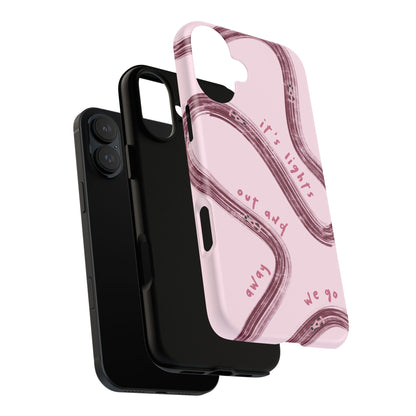 Pink Lights Out F1 Phone Case Design, Trendy F1 Gift, Formula 1 Gift, Cute F1 Phone Case, Unique Formula One Phone Case
