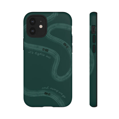 F1 Phone Case Monochrome Green Painted "its lights out and away we go", Trendy F1 Gift, Formula 1 Gift, Cute F1 Phone Case, Phone Case