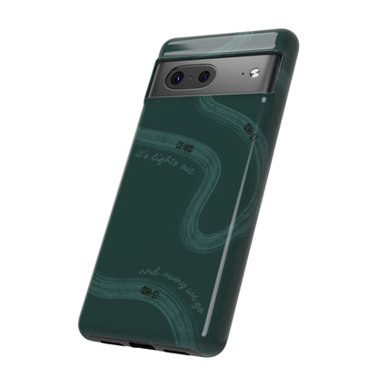 F1 Phone Case Monochrome Green Painted "its lights out and away we go", Trendy F1 Gift, Formula 1 Gift, Cute F1 Phone Case, Phone Case