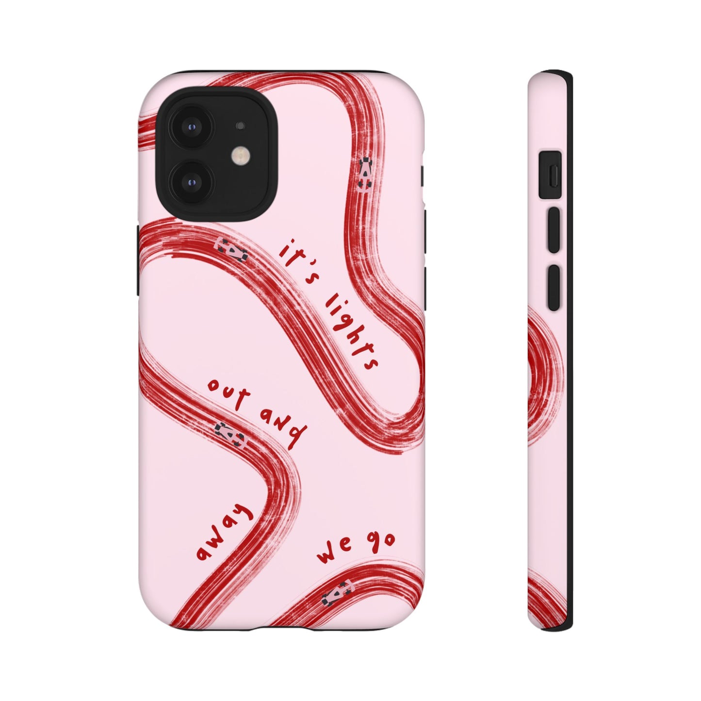 Pink and Red Lights Out F1 Phone Case Design, Trendy F1 Gift, Formula 1 Gift, Cute F1 Phone Case, Unique Formula One Phone Case