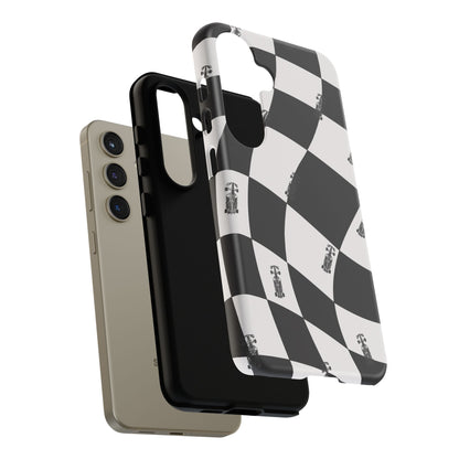 F1 Phone Case Black and White Checkered Design, Trendy F1 Gift, Formula 1 Gift, Cute F1 Phone Case, Unique Formula One Phone Case