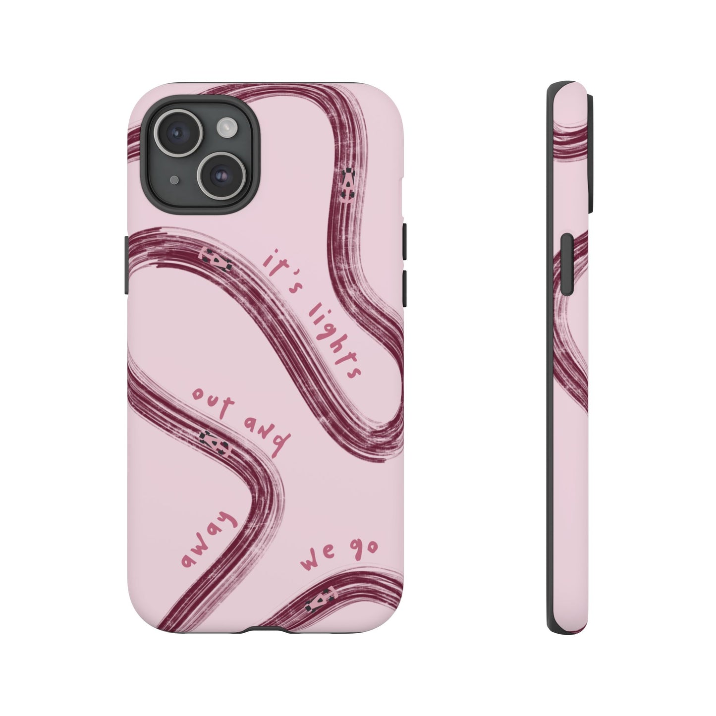 Pink Lights Out F1 Phone Case Design, Trendy F1 Gift, Formula 1 Gift, Cute F1 Phone Case, Unique Formula One Phone Case