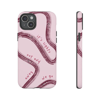 Pink Lights Out F1 Phone Case Design, Trendy F1 Gift, Formula 1 Gift, Cute F1 Phone Case, Unique Formula One Phone Case