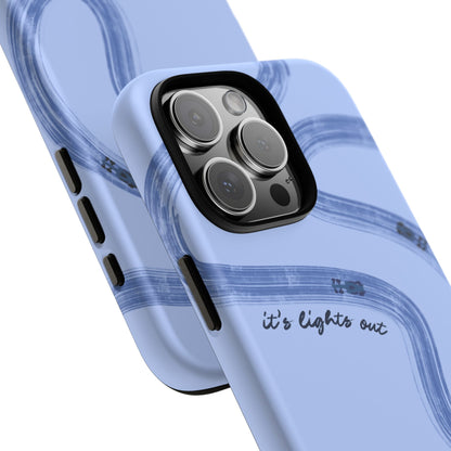 F1 Phone Case Monochrome Blue Painted "its lights out and away we go", Trendy F1 Gift, Formula 1 Gift, Cute F1 Phone Case, Phone Case