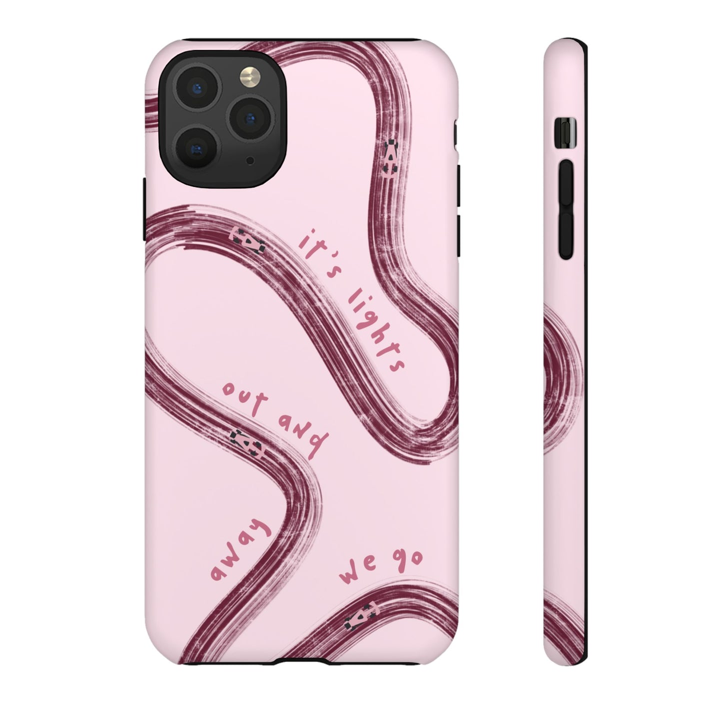 Pink Lights Out F1 Phone Case Design, Trendy F1 Gift, Formula 1 Gift, Cute F1 Phone Case, Unique Formula One Phone Case