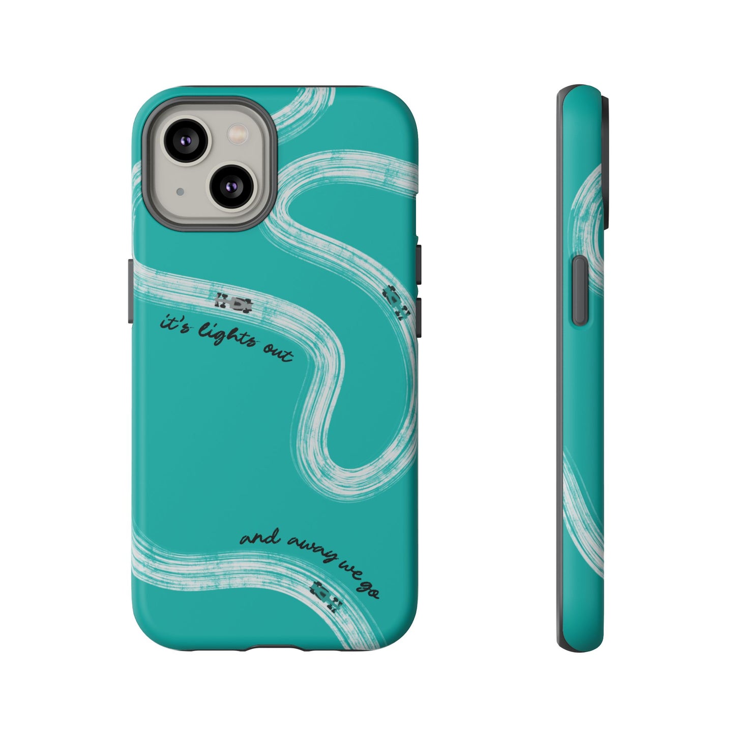 Mercedes F1 Phone Case Painted "its lights out and away we go", Trendy F1 Gift, Formula 1 Gift, Cute F1 Phone Case
