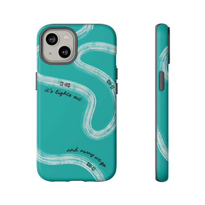Mercedes F1 Phone Case Painted "its lights out and away we go", Trendy F1 Gift, Formula 1 Gift, Cute F1 Phone Case