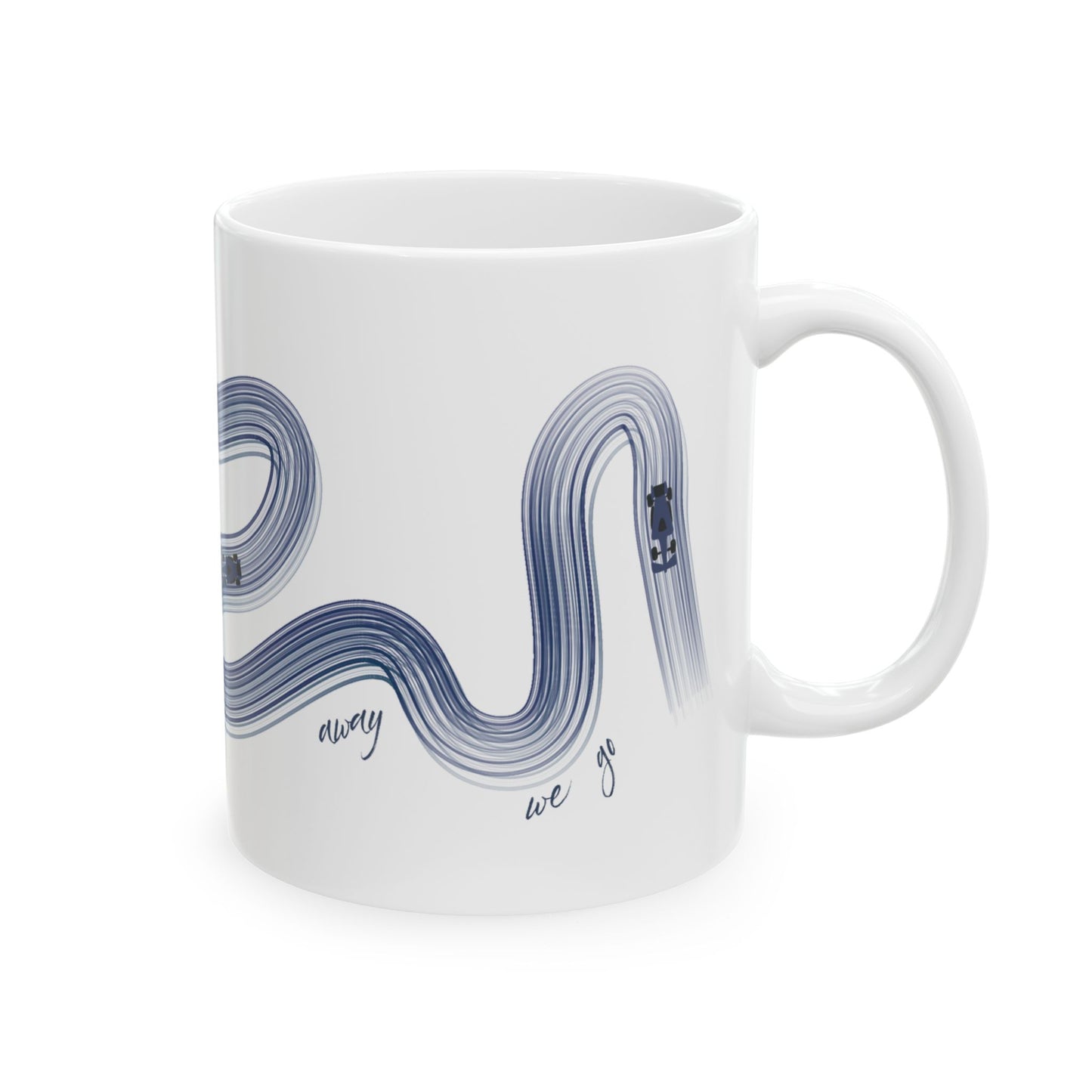 Blue Painted F1  It's Lights Out and Away We Go Mug