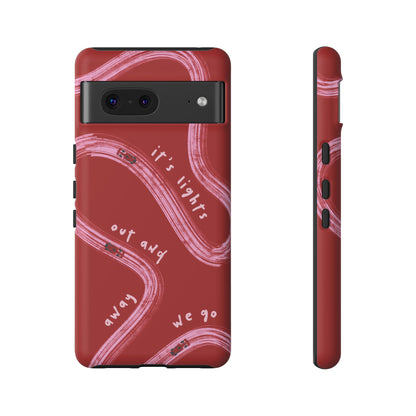 Red and Pink Lights Out F1 Phone Case Design, Trendy F1 Gift, Formula 1 Gift, Cute F1 Phone Case, Unique Formula One Phone Case