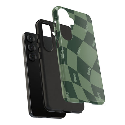 F1 Phone Case Green Checkerboard Design, Trendy F1 Gift, Formula 1 Gift, Cute F1 Phone Case, Unique Formula One Phone Case