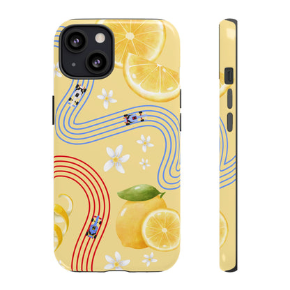 Yellow F1 Racing Bulls and Lemons Phone Case, Trendy F1 Gift, Formula 1 Gift, Cute Fruit F1 Phone Case, Unique Phone Case