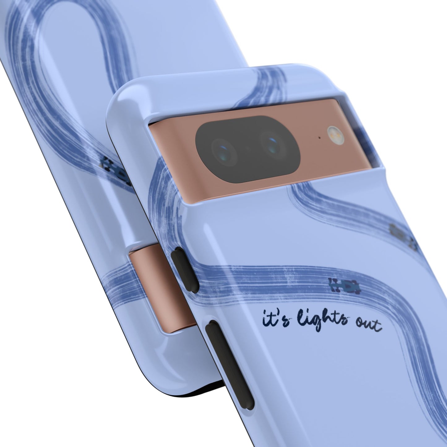 F1 Phone Case Monochrome Blue Painted "its lights out and away we go", Trendy F1 Gift, Formula 1 Gift, Cute F1 Phone Case, Phone Case