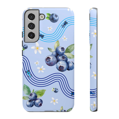 Blue F1 Williams and Blueberries Phone Case, Trendy F1 Gift, Formula 1 Gift, Cute Fruit F1 Phone Case, Unique Phone Case