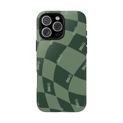 F1 Phone Case Green Checkerboard Design, Trendy F1 Gift, Formula 1 Gift, Cute F1 Phone Case, Unique Formula One Phone Case