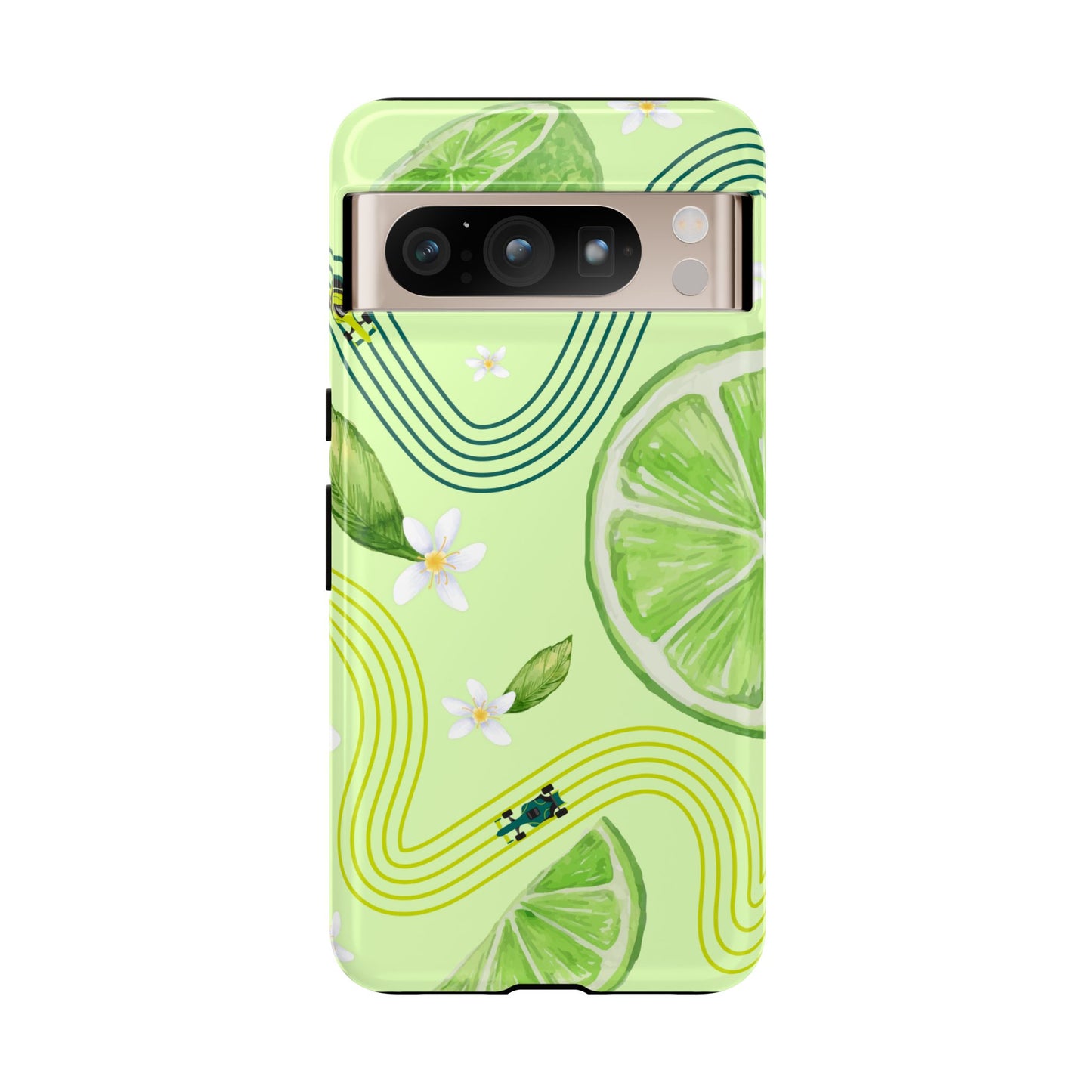 Green F1 Aston Martin and Lime Phone Case, Trendy F1 Gift, Formula 1 Gift, Cute Fruit F1 Phone Case, Unique Phone Case