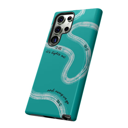 Mercedes F1 Phone Case Painted "its lights out and away we go", Trendy F1 Gift, Formula 1 Gift, Cute F1 Phone Case