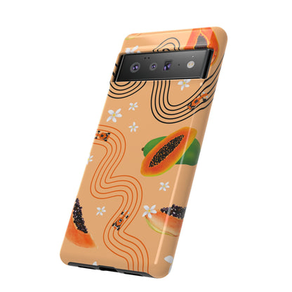 Orange F1 McLaren and Papaya Phone Case, Trendy F1 Gift, Formula 1 Gift, Cute Fruit F1 Phone Case, Unique Phone Case