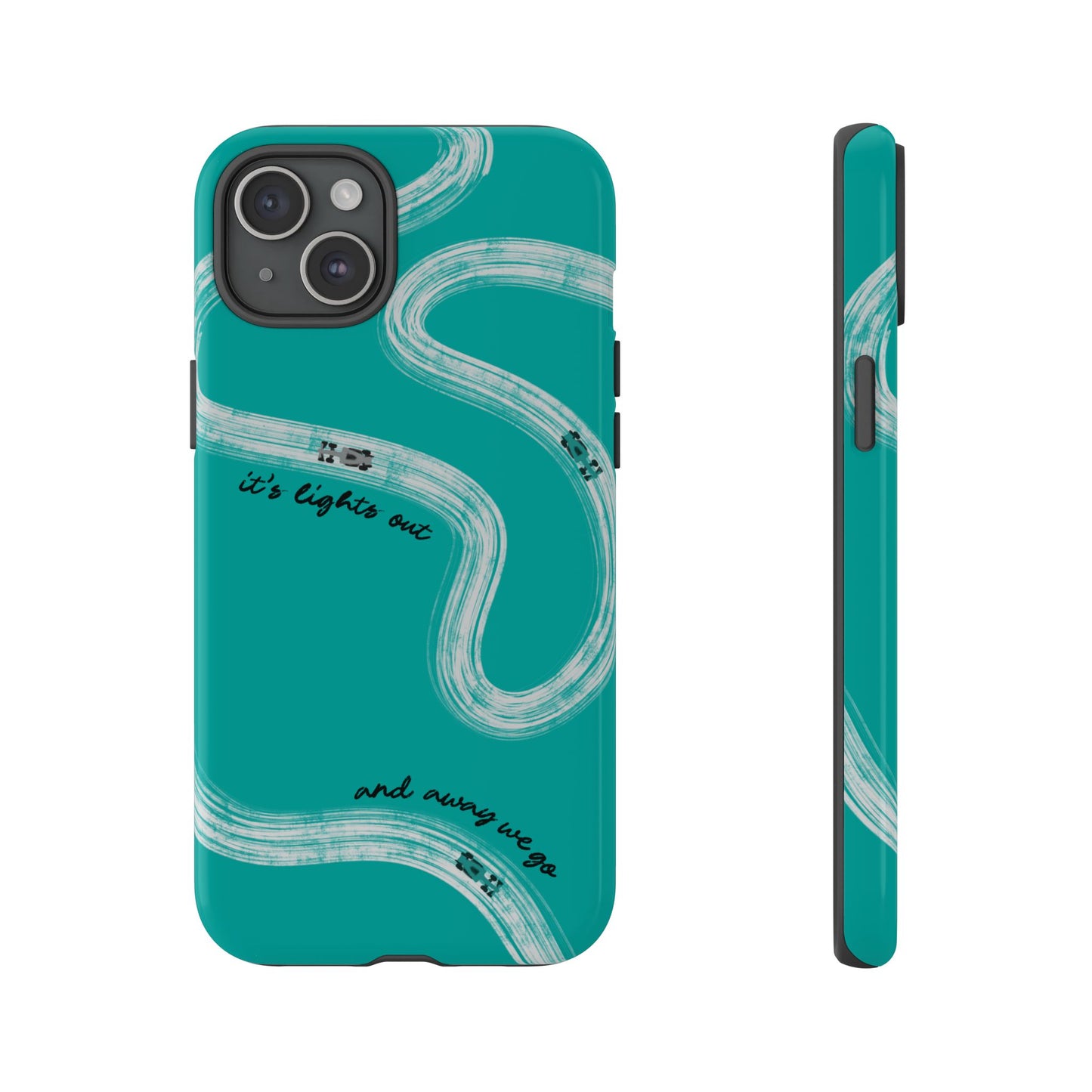 Mercedes F1 Phone Case Painted "its lights out and away we go", Trendy F1 Gift, Formula 1 Gift, Cute F1 Phone Case