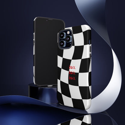 Black and Red Checkered F1 Phone Case, Box Box Box F1 Phone Case