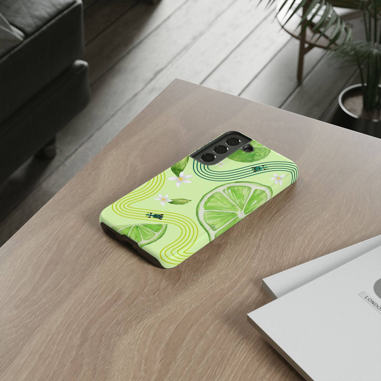 Green F1 Aston Martin and Lime Phone Case, Trendy F1 Gift, Formula 1 Gift, Cute Fruit F1 Phone Case, Unique Phone Case