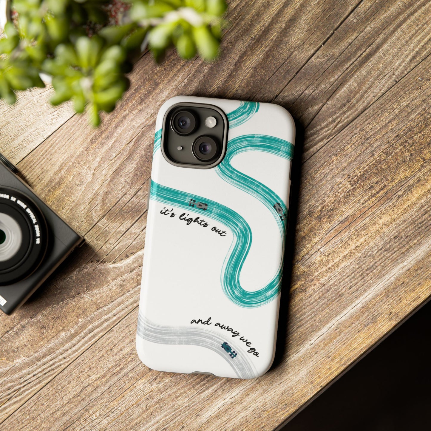 Mercedes F1 Phone Case Painted "its lights out and away we go", Trendy F1 Gift, Formula 1 Gift, Cute F1 Phone Case