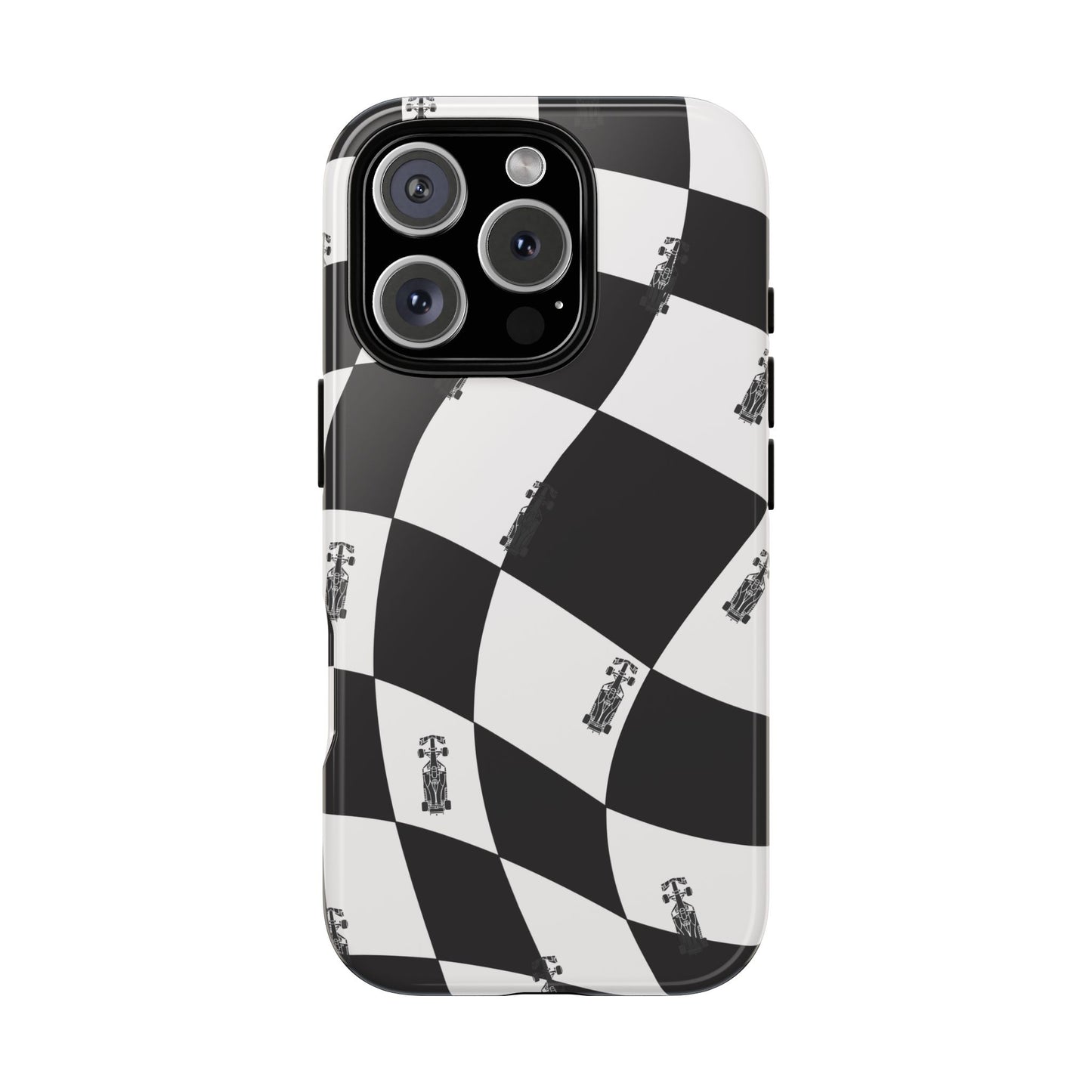 F1 Phone Case Black and White Checkered Design, Trendy F1 Gift, Formula 1 Gift, Cute F1 Phone Case, Unique Formula One Phone Case