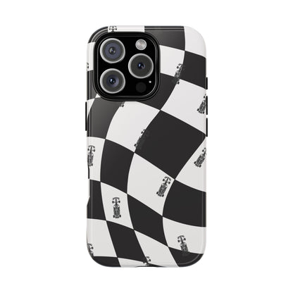 F1 Phone Case Black and White Checkered Design, Trendy F1 Gift, Formula 1 Gift, Cute F1 Phone Case, Unique Formula One Phone Case