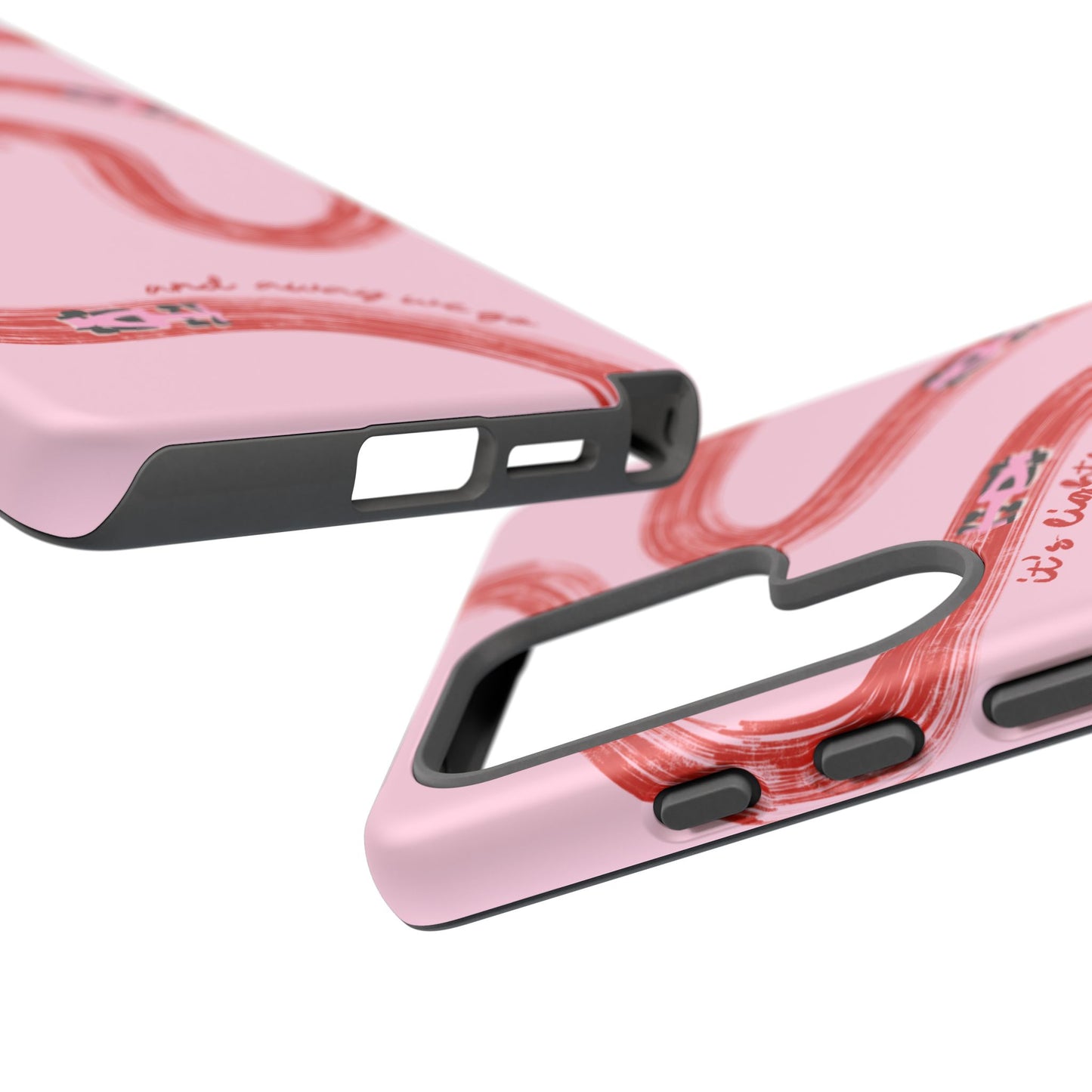 F1 Phone Case Pink and Red Painted "its lights out and away we go", Trendy F1 Gift, Formula 1 Gift, Cute F1 Phone Case, Unique Phone Case