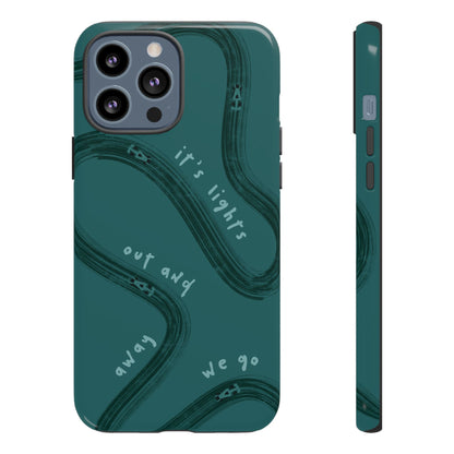 Teal Lights Out F1 Phone Case Design, Trendy F1 Gift, Formula 1 Gift, Cute F1 Phone Case, Unique Formula One Phone Case