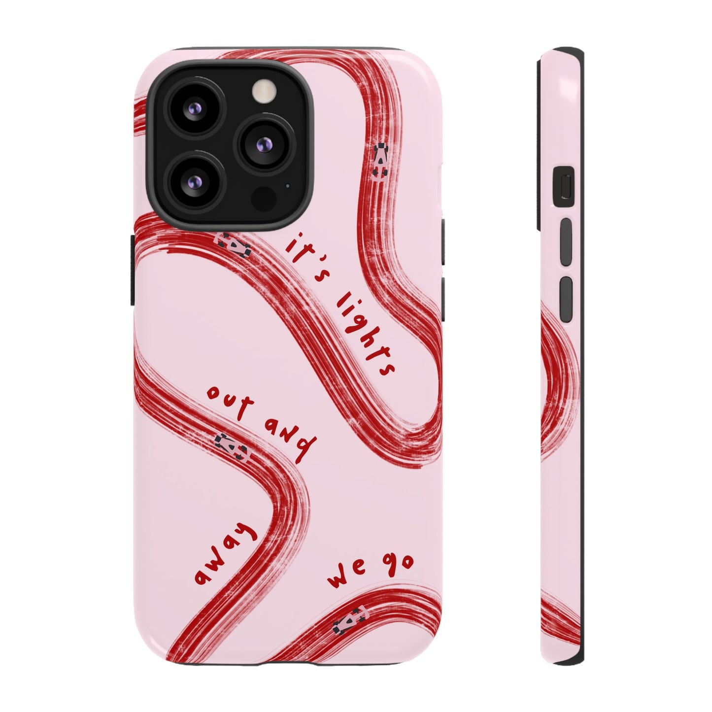 Pink and Red Lights Out F1 Phone Case Design, Trendy F1 Gift, Formula 1 Gift, Cute F1 Phone Case, Unique Formula One Phone Case